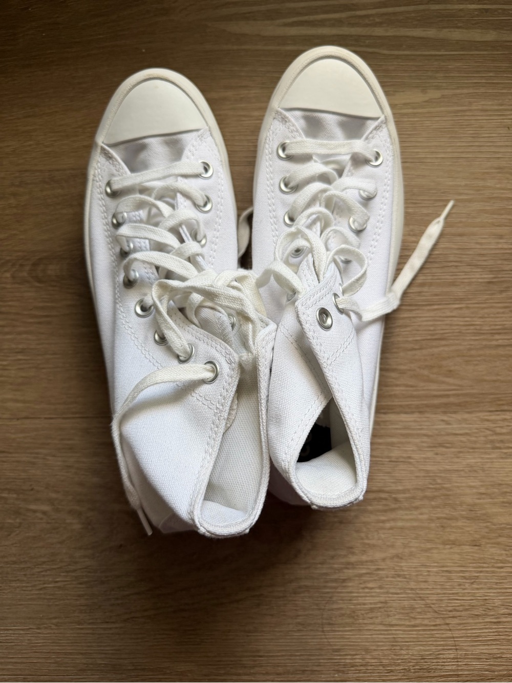 Converse Women's White High-Top Canvas Sneakers